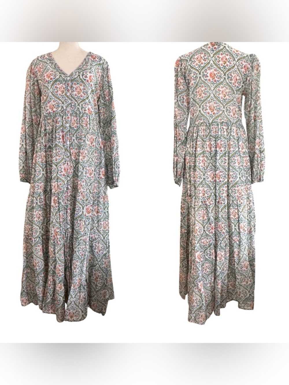 VINTAGE IBIZIA, boho maxi dress, size M